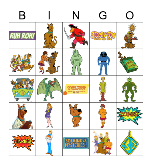 Mystery Machine of Diagnostics Bingo Card