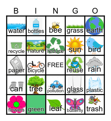 Earth Day Bingo Card