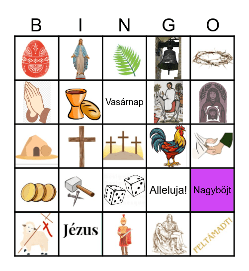 Húsvét története Bingo Card