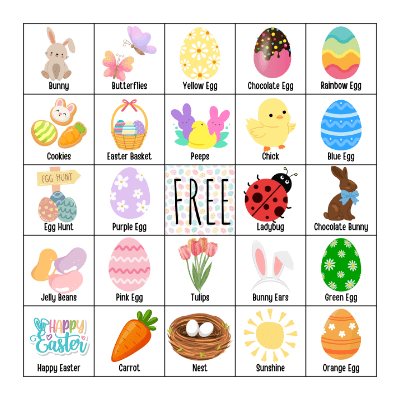 Easter Bingo Card