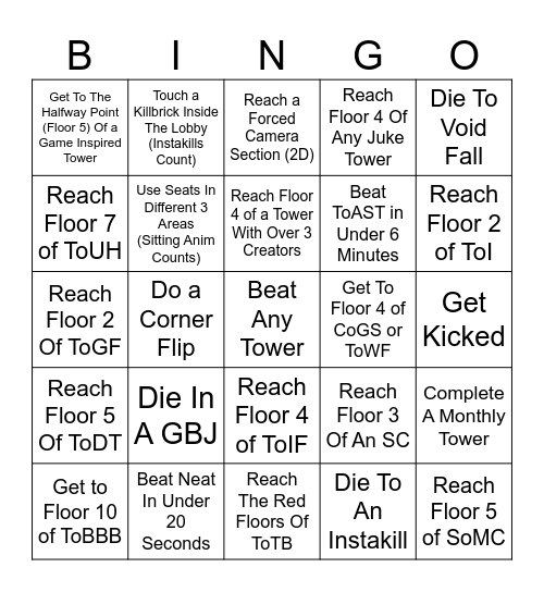 ETOH BINGO Card