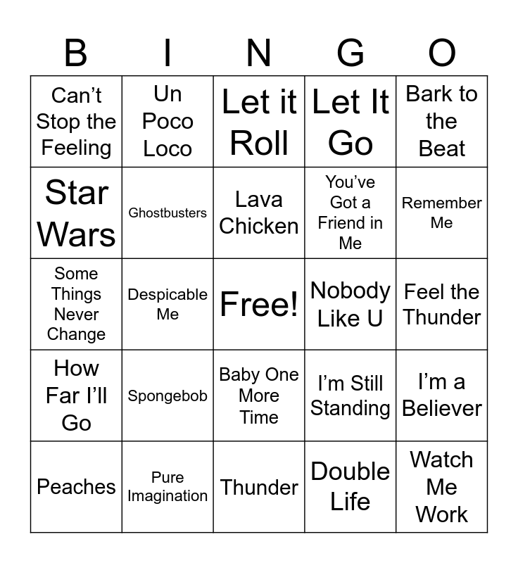 CMA Bingo Card