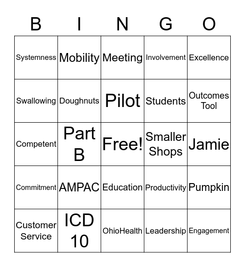 Meeting Bingo Card