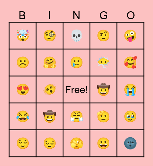 Emoji Bingo Card