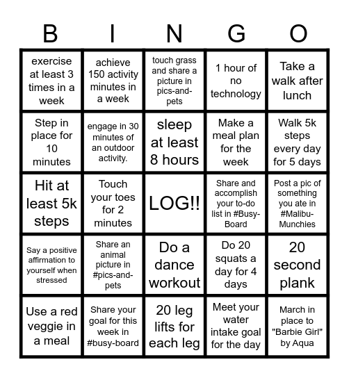 BARBIE WORLD W2 Bingo Card