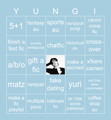 rain's fic writing bingo <3 Bingo Card