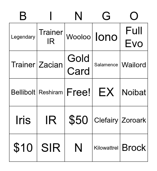 Journey Together Bingo Card