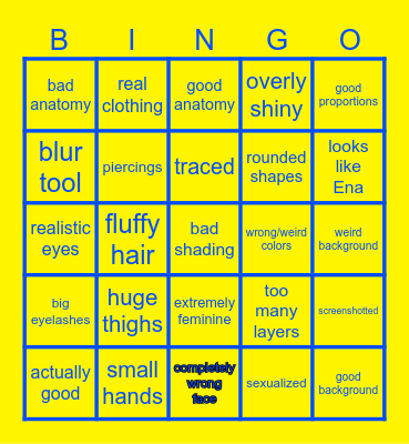 Kylandra Ena Bingo Card