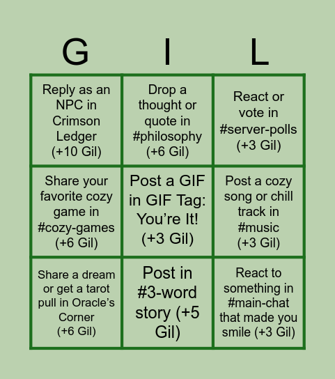 Hideout Bingo: Edition 002 Bingo Card