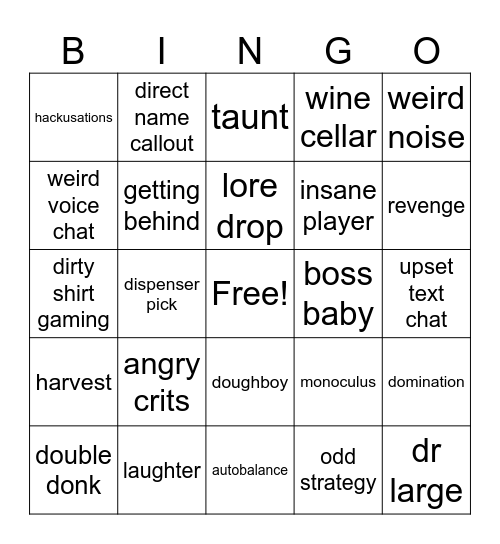 Fatmagic Bingo Card