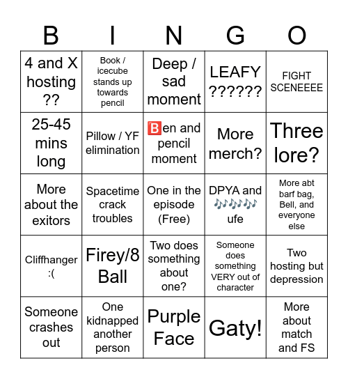 TPOT 17 predictions Bingo Card