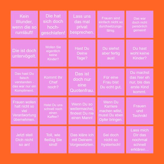 Bullshit-Bingo Card