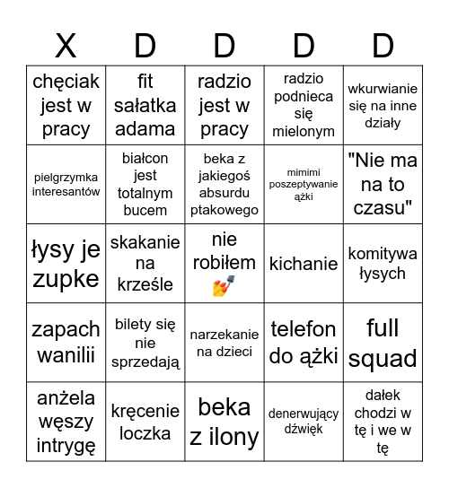 Ptak Bingcommerce Bingo Card