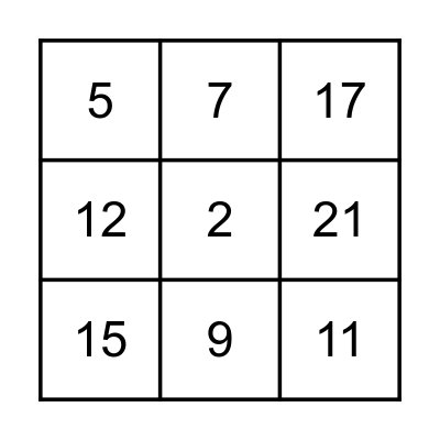 Celebration Bingo Card