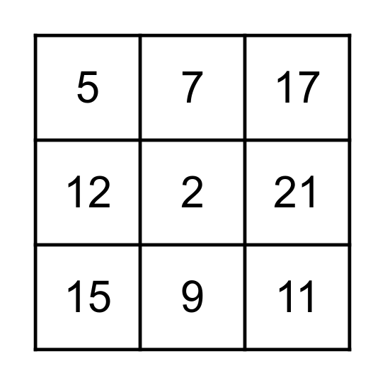 Celebration Bingo Card