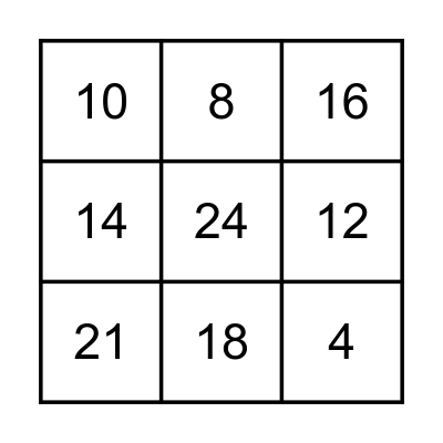 Celebration Bingo Card