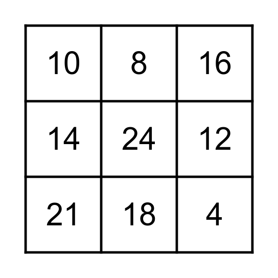 Celebration Bingo Card