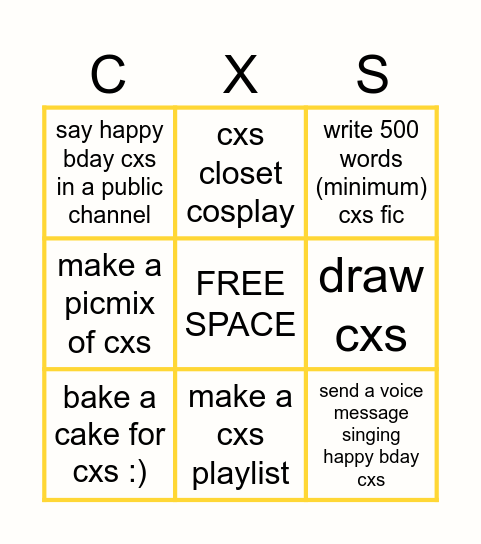 CHENG XIAOSHI BDAY THIS IS NOT A DRILL Bingo Card