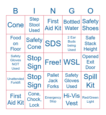 Spring into Safety at NFI - Bingo Card