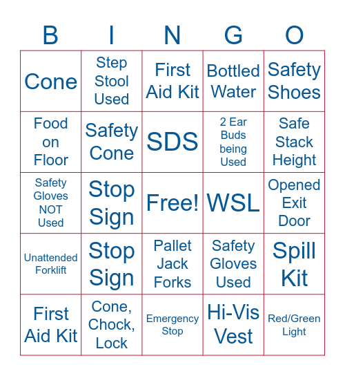 Spring into Safety at NFI - Bingo Card