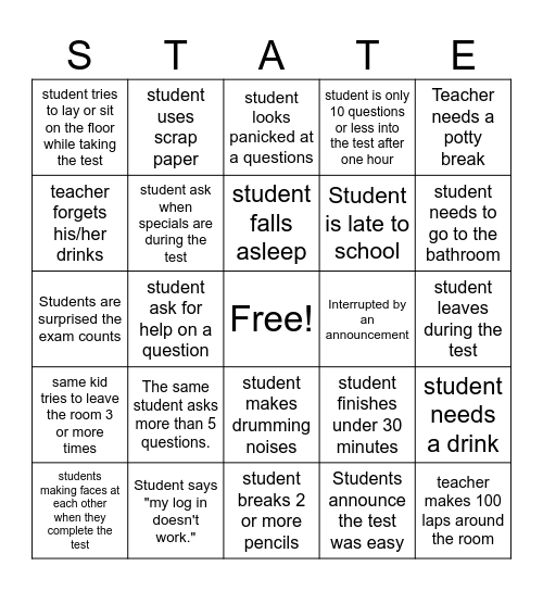 ILEARN TEACHER BINGO Card