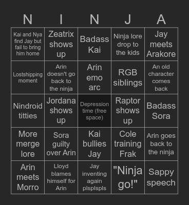 Dragons Rising s3p1 Predictions Bingo Card