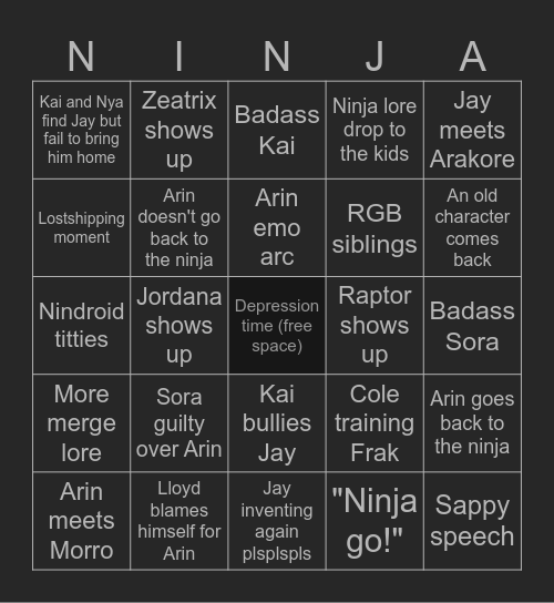 Dragons Rising s3p1 Predictions Bingo Card