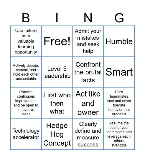 Flywheel Culture Bingo Card