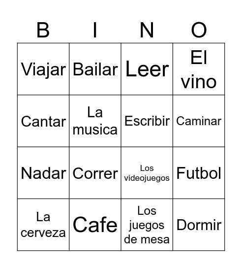 Me gusta BINGO Card