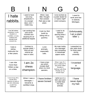 OFFICE OLYMPICS - BINGO Card