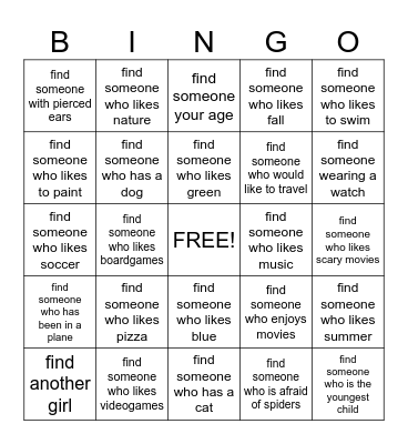 BINGO!!! Bingo Card