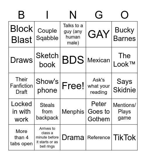 Layla Bingo Card
