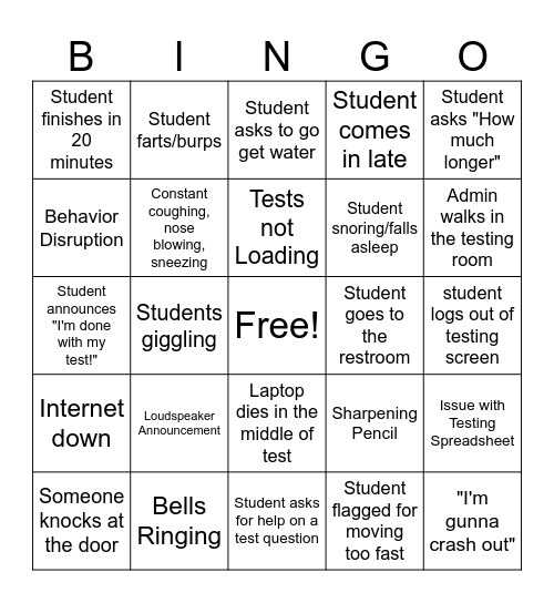 EOC BINGO Card