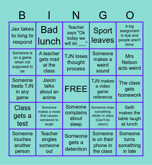 La bingo Card