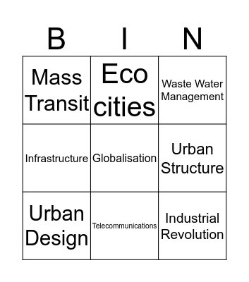 Connecting People and Place Bingo Card