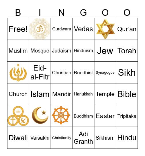 Common Faith for Cubs Bingo Card