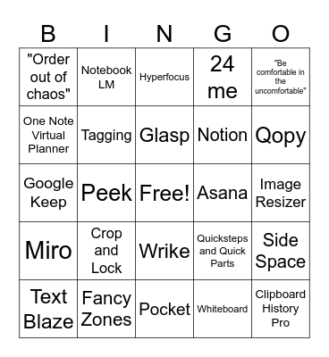Technology Tools - Office of Digital Learning Bingo Card