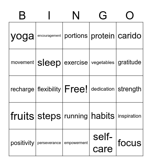 TOPSI Bingo Card