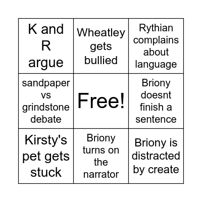 Dawntrail bingo Card