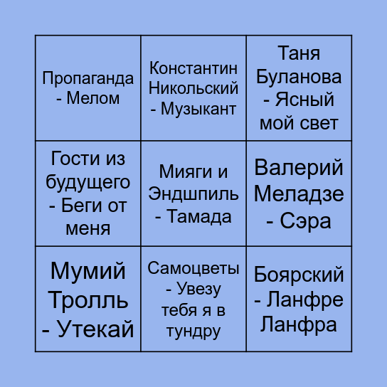 СУРГУТ БИНГО Bingo Card