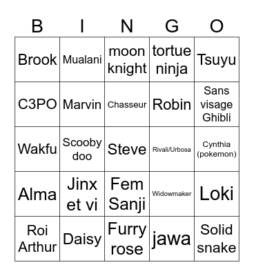 Polymanga bingooo Bingo Card