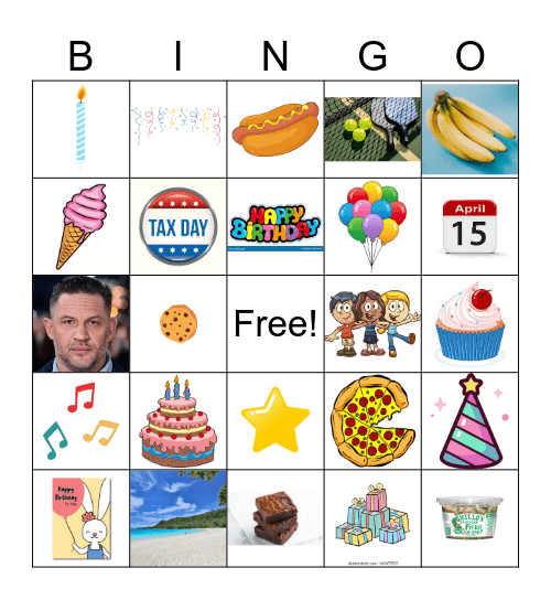 Melissa Birthday Bingo Card