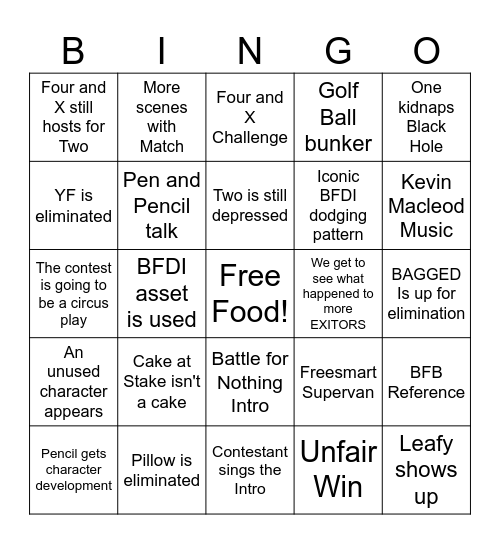 TPOT 17 Bingo Card