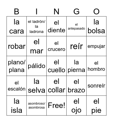 EL VIAJE DE SU VIDA Bingo Card