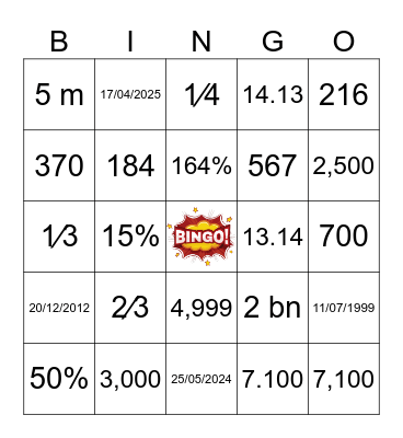 Anderson House Bingo Card