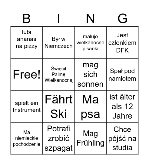 BINGO! Bingo Card