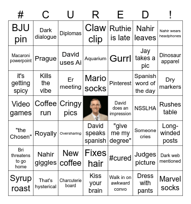 Bob's World Bingo Card