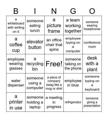 Travel Bingo Card