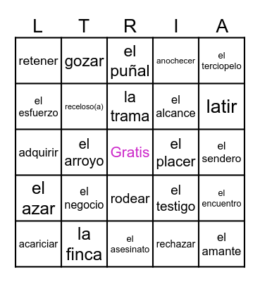 Continuedad de los parques - Julio Cortazar Bingo Card