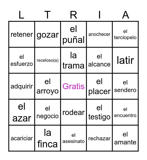 Continuedad de los parques - Julio Cortazar Bingo Card